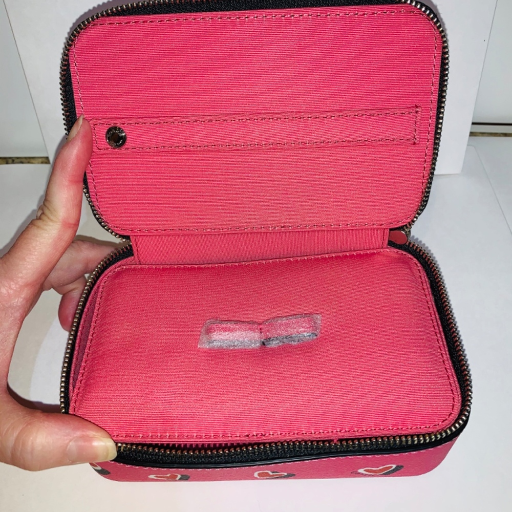 NWT Coach Leather Heart Travel Jewelry Box - Picture 6 of 8